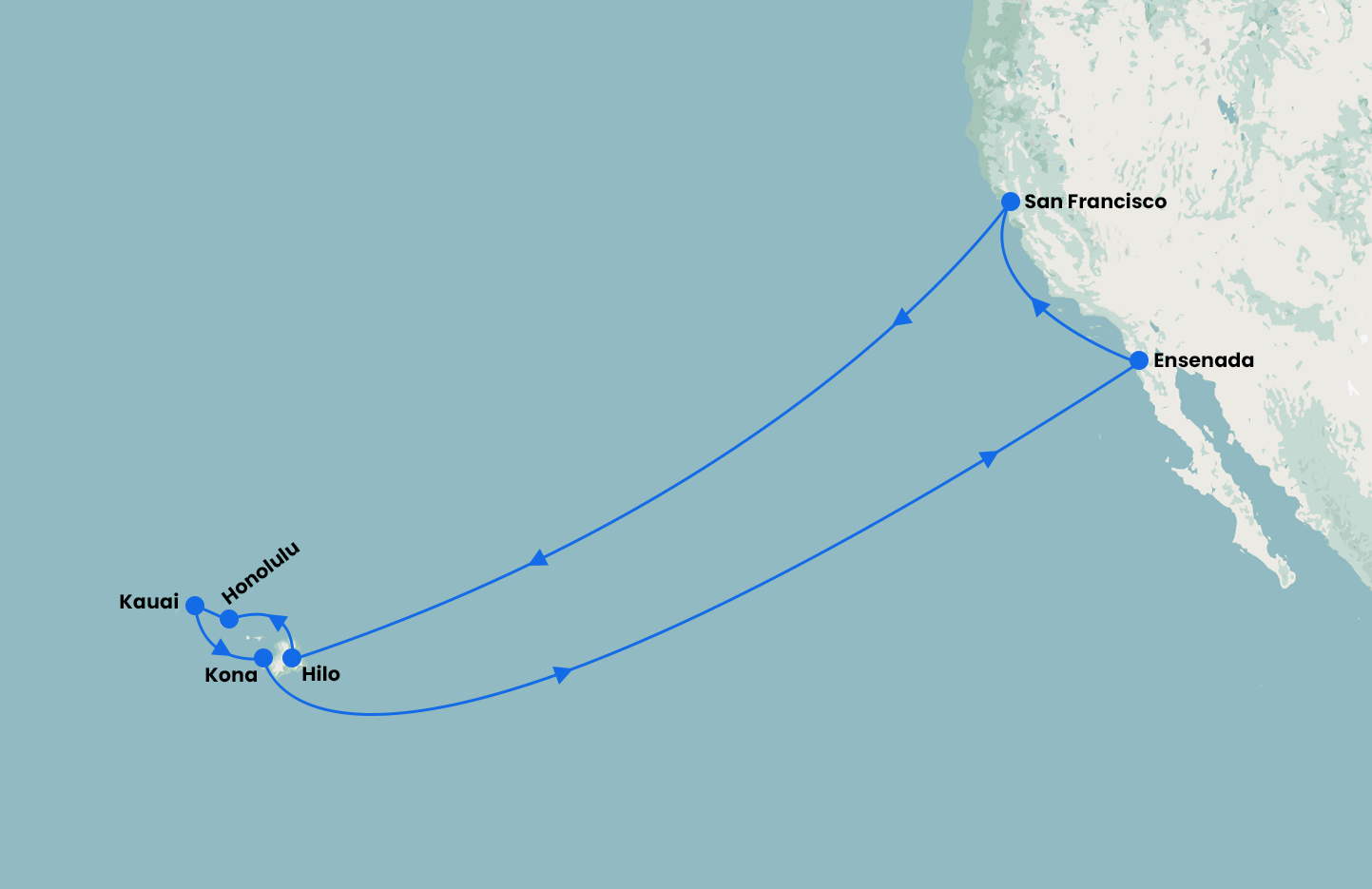 San Francisco and Hawaiian Explorer with Ruby Princess